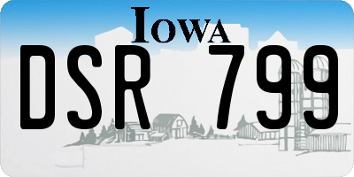 IA license plate DSR799