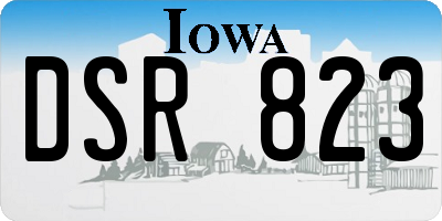 IA license plate DSR823