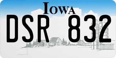IA license plate DSR832