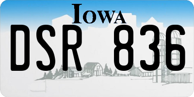 IA license plate DSR836