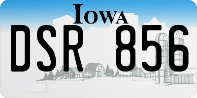 IA license plate DSR856