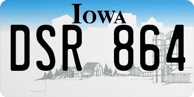 IA license plate DSR864