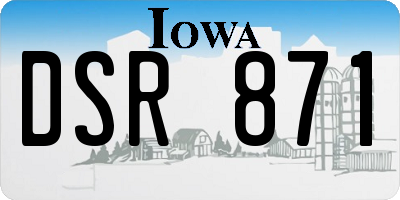 IA license plate DSR871