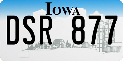 IA license plate DSR877