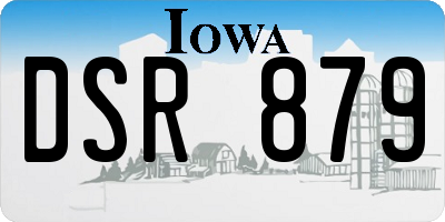 IA license plate DSR879