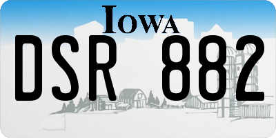 IA license plate DSR882