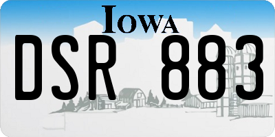 IA license plate DSR883