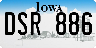 IA license plate DSR886
