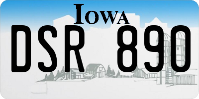 IA license plate DSR890