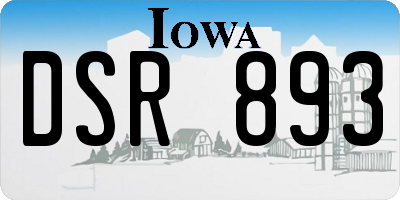 IA license plate DSR893