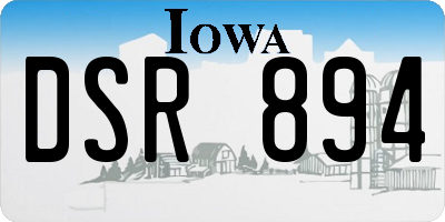 IA license plate DSR894
