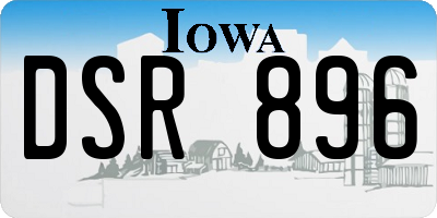 IA license plate DSR896