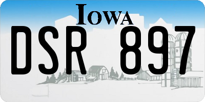 IA license plate DSR897