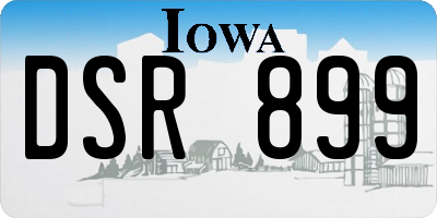 IA license plate DSR899