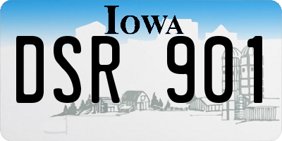 IA license plate DSR901