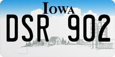 IA license plate DSR902