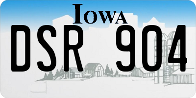 IA license plate DSR904
