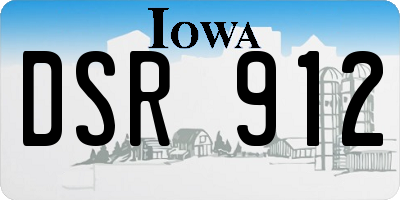 IA license plate DSR912