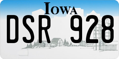 IA license plate DSR928