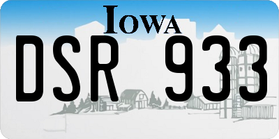 IA license plate DSR933