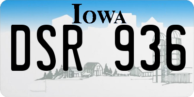IA license plate DSR936