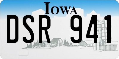 IA license plate DSR941