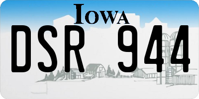 IA license plate DSR944
