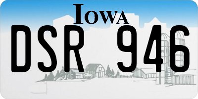 IA license plate DSR946