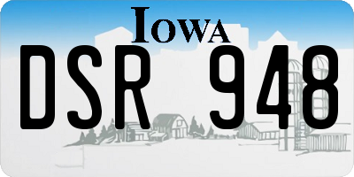 IA license plate DSR948