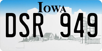 IA license plate DSR949