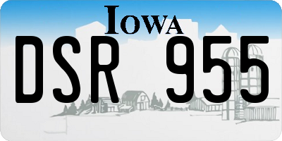 IA license plate DSR955