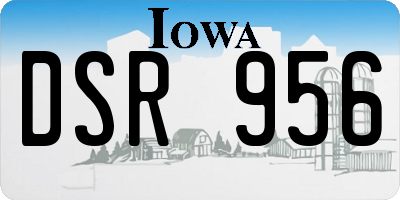 IA license plate DSR956