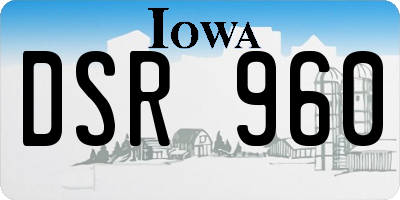 IA license plate DSR960