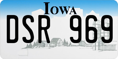 IA license plate DSR969