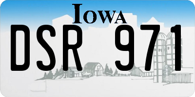 IA license plate DSR971