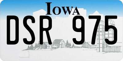 IA license plate DSR975