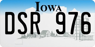 IA license plate DSR976