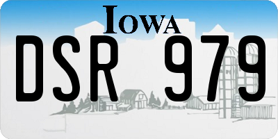 IA license plate DSR979