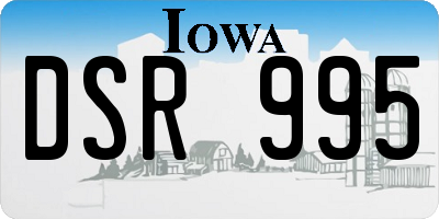 IA license plate DSR995