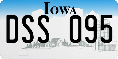 IA license plate DSS095