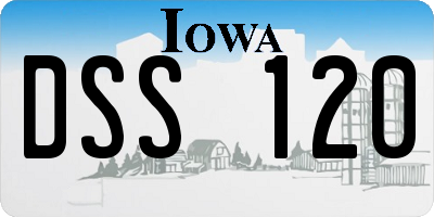 IA license plate DSS120