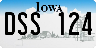 IA license plate DSS124