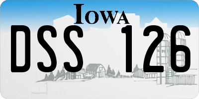 IA license plate DSS126