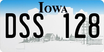 IA license plate DSS128