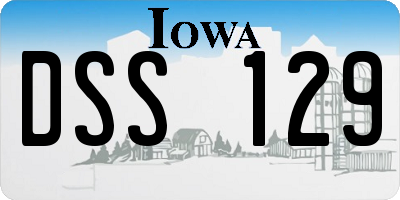 IA license plate DSS129