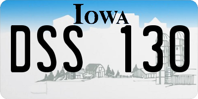 IA license plate DSS130