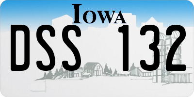 IA license plate DSS132