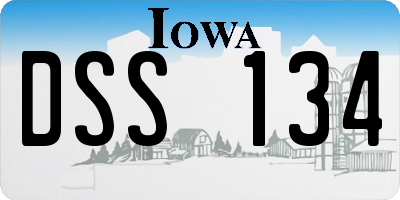IA license plate DSS134
