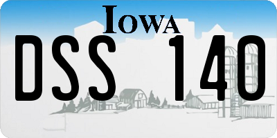 IA license plate DSS140