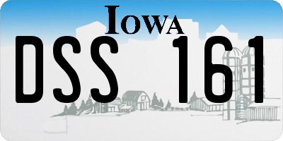 IA license plate DSS161